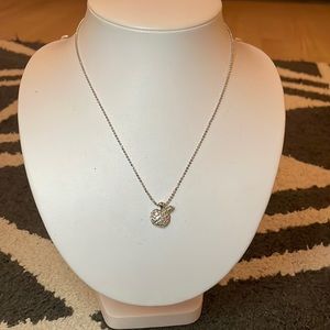 Bead necklace apple pendant